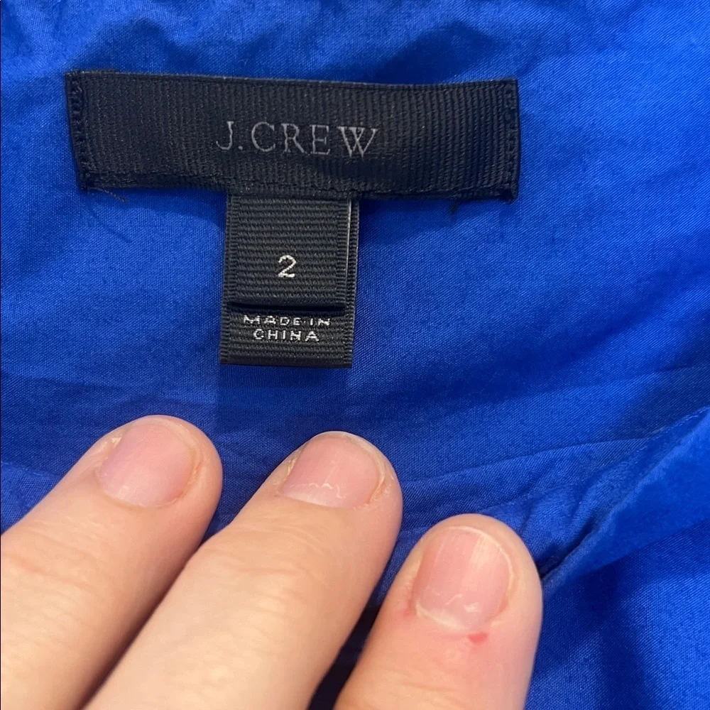 J. Crew Royal Blue Button-Detail Blouse size 2.